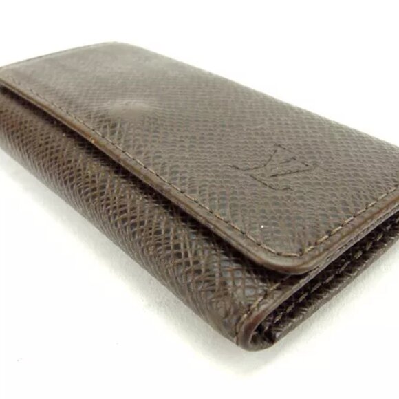 Louis Vuitton Key holder Key case Taiga Brown Woman Authentic Used - Picture 3 of 6